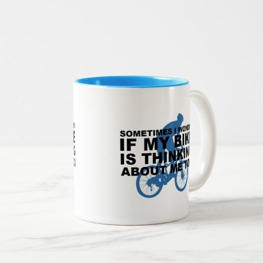 Wundern Sie sich, wenn mein Fahrrad an mich zu Zweifarbige Tasse (VorderseiteRechts)