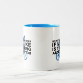 Wundern Sie sich, wenn mein Fahrrad an mich zu Zweifarbige Tasse (Mittel)