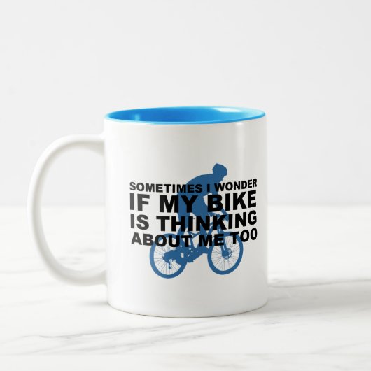 Wundern Sie sich, wenn mein Fahrrad an mich zu Zweifarbige Tasse (Links)