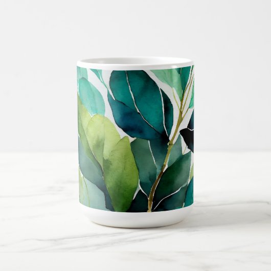 wunderschön, Abstrakt Aquamarin, grün, Smaragd, bo Kaffeetasse (Mittel)