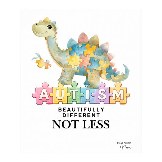 Wunderschön anders nicht weniger | Autismus Poster