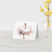 Wunderschön Ballet Dancer BLANK Karte (Gelbe Blume)