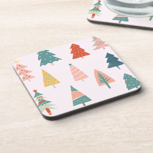 Wunderschön dekoriert Weihnachtsbaum Getränkeuntersetzer