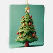 Wunderschön dekoriert Weihnachtsbaum Keramikornament (Rechts)