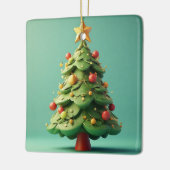 Wunderschön dekoriert Weihnachtsbaum Keramikornament (Links)