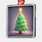 Wunderschön dekoriert Weihnachtsbaum Ornament Aus Metall (Links)
