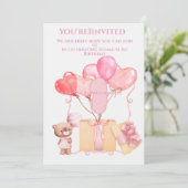 Wunderschön entworfen Mix Medium 1. Geburtstag Save The Date (Stehend Vorderseite)
