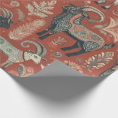 Wunderschön entworfene Ziegengeschenkwrap Geschenkpapier (Ecke)