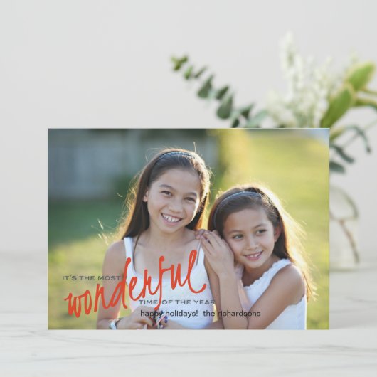 wunderschön feiertagskarte (Stehend Vorderseite)