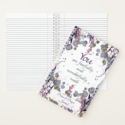 Wunderschön gemachte botanische Praise & Gebetszei Notizblock (Innen)