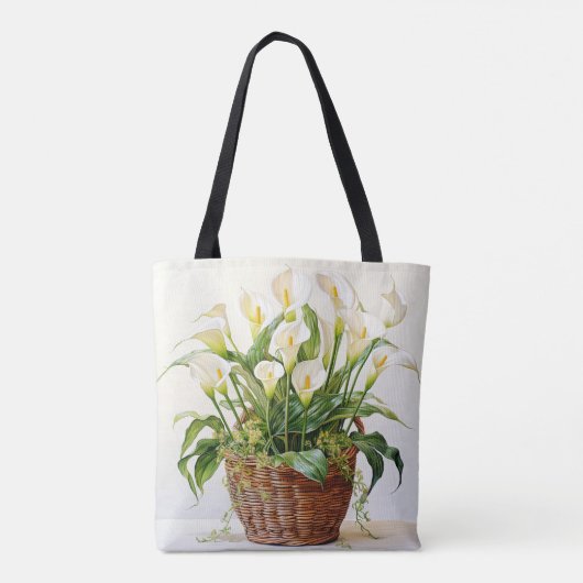 Wunderschön gepflanzte Calla Lily Blume Tasche (Rückseite)