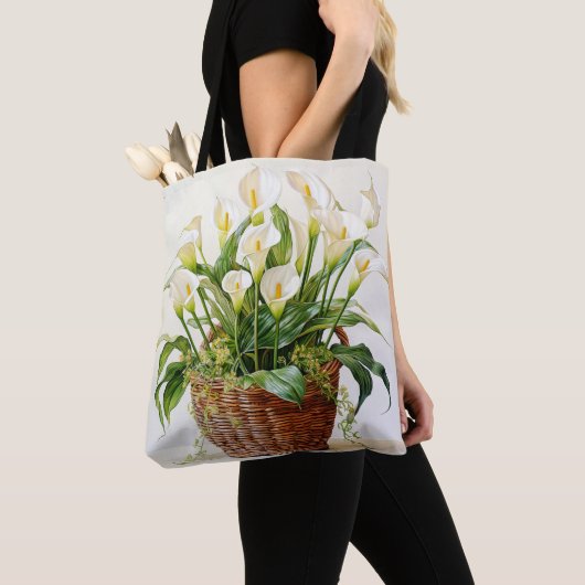 Wunderschön gepflanzte Calla Lily Blume Tasche (Von Nahem)