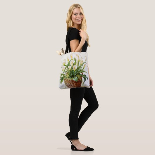 Wunderschön gepflanzte Calla Lily Blume Tasche (Am Model)