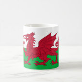 Wunderschön gestaltete walisische Flagge Kaffeetasse (Mittel)