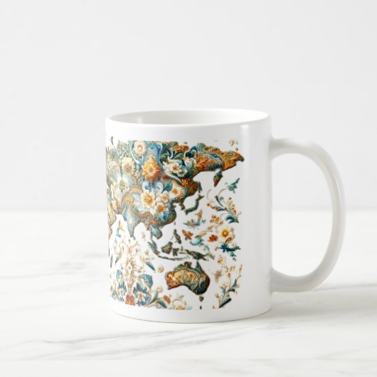 Wunderschön gestaltete World Maps Tasse & Cups (Rechts)