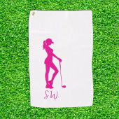 wunderschön gestaltetes Ladygolf Golfhandtuch