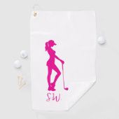 wunderschön gestaltetes Ladygolf Golfhandtuch (Insitu)