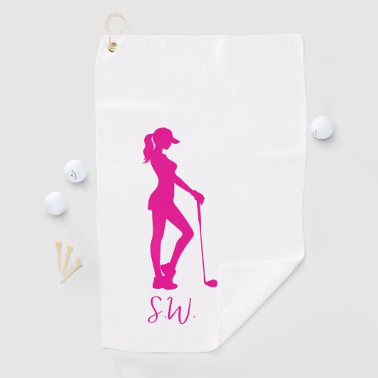 wunderschön gestaltetes Ladygolf Golfhandtuch (Insitu)