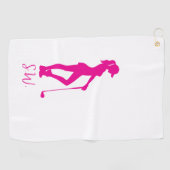 wunderschön gestaltetes Ladygolf Golfhandtuch (Horizontal)