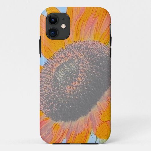 Wunderschön gestaltetes Sonnenblumengehäuse Case-Mate iPhone Hülle (Rückseite)
