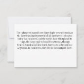 "Wunderschön Harpy Eagle" Dankeskarte (Rückseite)