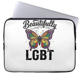Wunderschön LGBT Schmetterling Vintage Pride-Shirt Laptopschutzhülle
