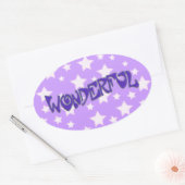 wunderschön ovaler aufkleber (Umschlag)