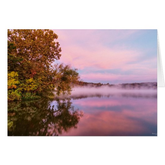 Wunderschön rosa Morning Grußkarte (Vorderseite (Horizontal))