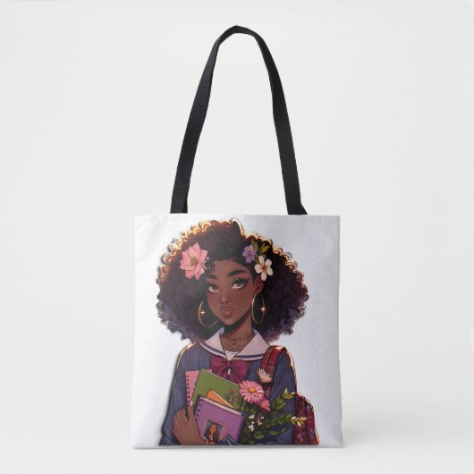 Wunderschön Smart Afro-American Teenager Student Tasche (Vorderseite)
