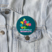 Wunderschön unvollständiges farbenfrohes Puzzletei Button (Beispiel)