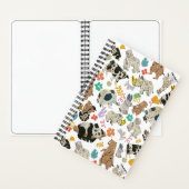 Wunderschön Whimsical Gerecycelt Art Animal Spiral Notizblock (Innen)