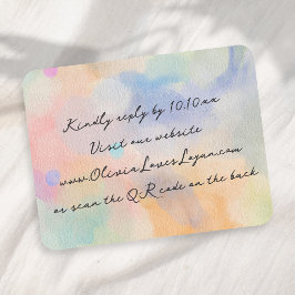 Wunderschöne abstrakte Aquarell-Moderne-Script-Hoc RSVP Karte