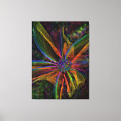 Wunderschöne Abstrakte Blume Wrapped Canvas Leinwanddruck (Vorderseite)