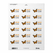 Wunderschöne Adressetiketten Schmetterling (Vorne)