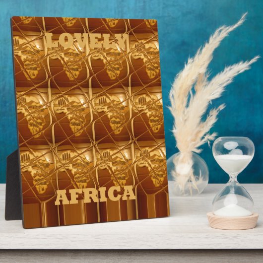 Wunderschöne Afrikanische Karte Print Golden Desig Fotoplatte (Seite)