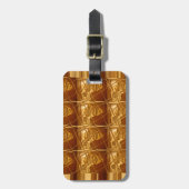 Wunderschöne Afrikanische Karte Print Golden Desig Gepäckanhänger (Vorderseite vertikal)