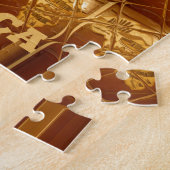 Wunderschöne Afrikanische Karte Print Golden Desig Puzzle (Seite)