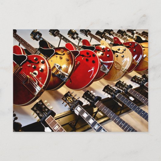 Wunderschöne akustische Gitarre Postkarte (Vorderseite)