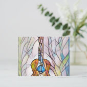 Wunderschöne akustische Gitarre Postkarte (Stehend Vorderseite)