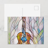 Wunderschöne akustische Gitarre Postkarte (Vorne/Hinten)