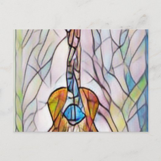 Wunderschöne akustische Gitarre Postkarte (Vorderseite)