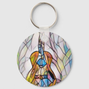 Wunderschöne akustische Gitarre Schlüsselanhänger