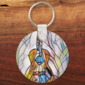 Wunderschöne akustische Gitarre Schlüsselanhänger (Vorderseite)