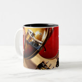 Wunderschöne akustische Gitarre Zweifarbige Tasse (Vorderseite Links)