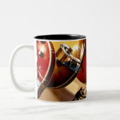 Wunderschöne akustische Gitarre Zweifarbige Tasse (Links)