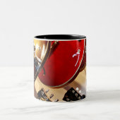Wunderschöne akustische Gitarre Zweifarbige Tasse (Mittel)