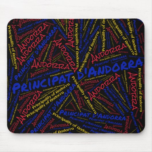 Wunderschöne Andorra Flag Farben Patriotic Mousepad (Vorne)