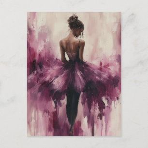 Wunderschöne Aquarell Ballerina im Tutu Postkarte