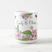 Wunderschöne Aquarellbäume Blume und е е Kaffeetasse (Mittel)