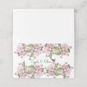 Wunderschöne Aquarellbäume Blume und е е Platzkarte (Außenseite Aufgefaltet)